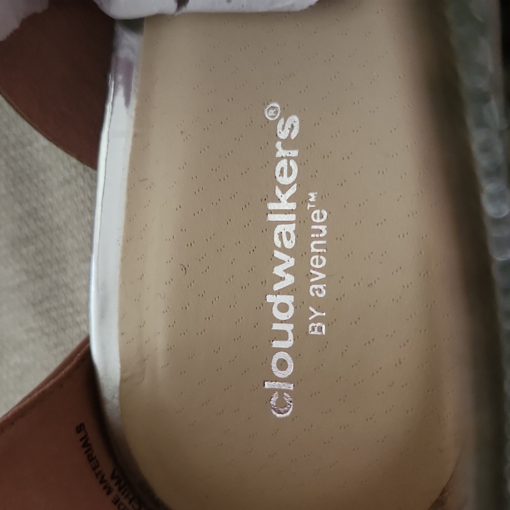 Plus Size Cloudwalker Wide Width Rinestone Sandals - image 5